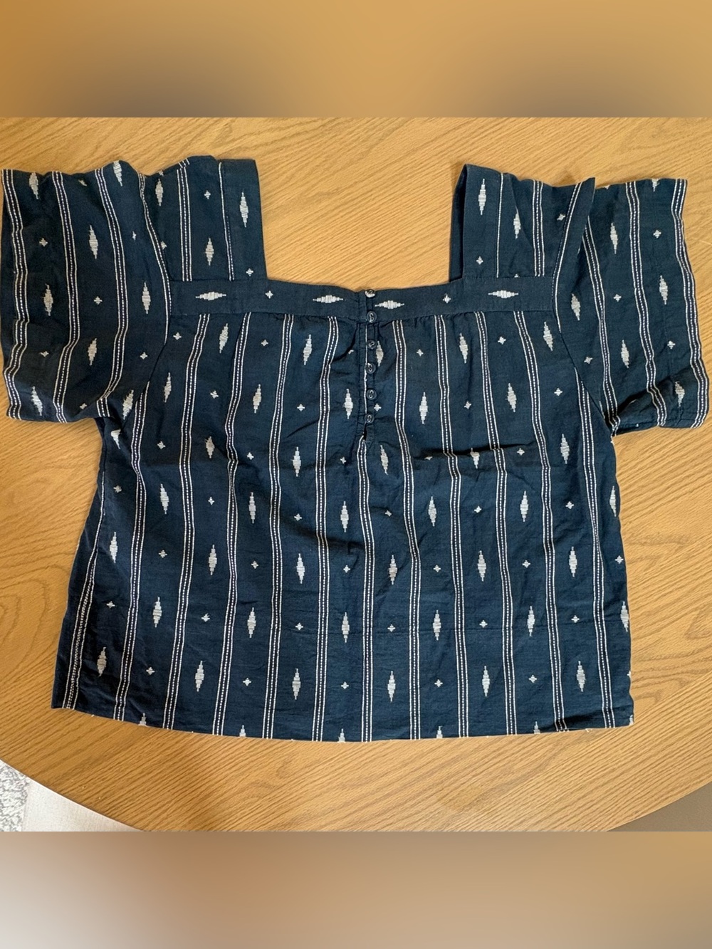 Madewell Blue Babydoll Blouse - Picture 2 of 3